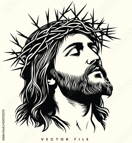Editable Vector of Jesus