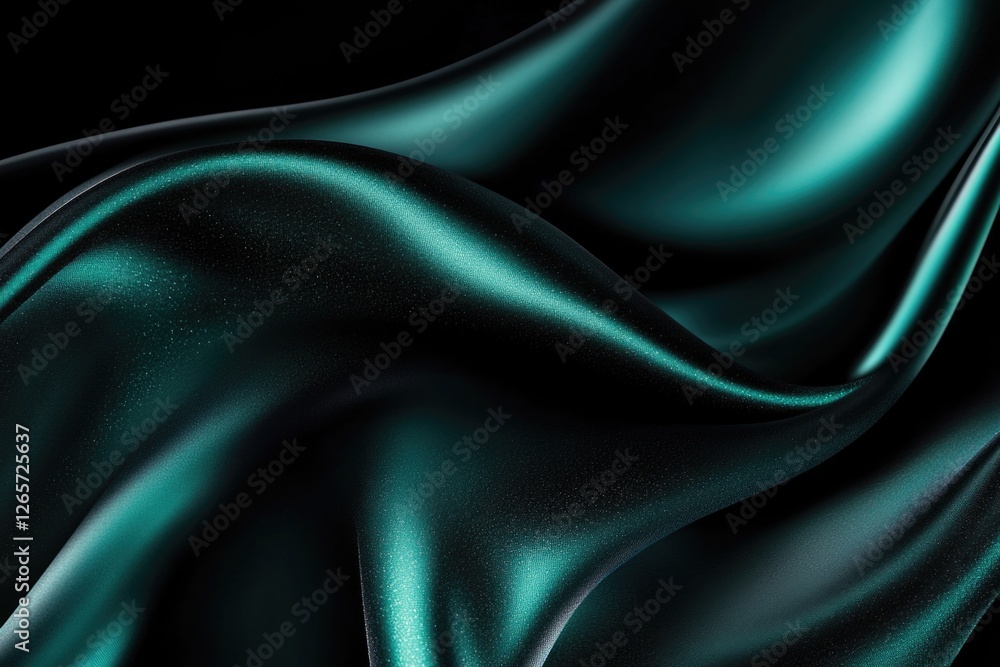 A close-up of folded paper with black and green background, perfect for design and layout uses A close-up of folded paper with black and green background, perfect for design and layout uses