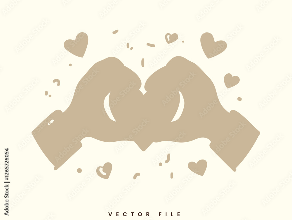 Editable Hand Illustration Editable Hand Illustration