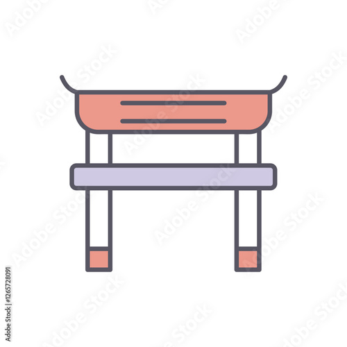 Torii  vector icon stock illustration