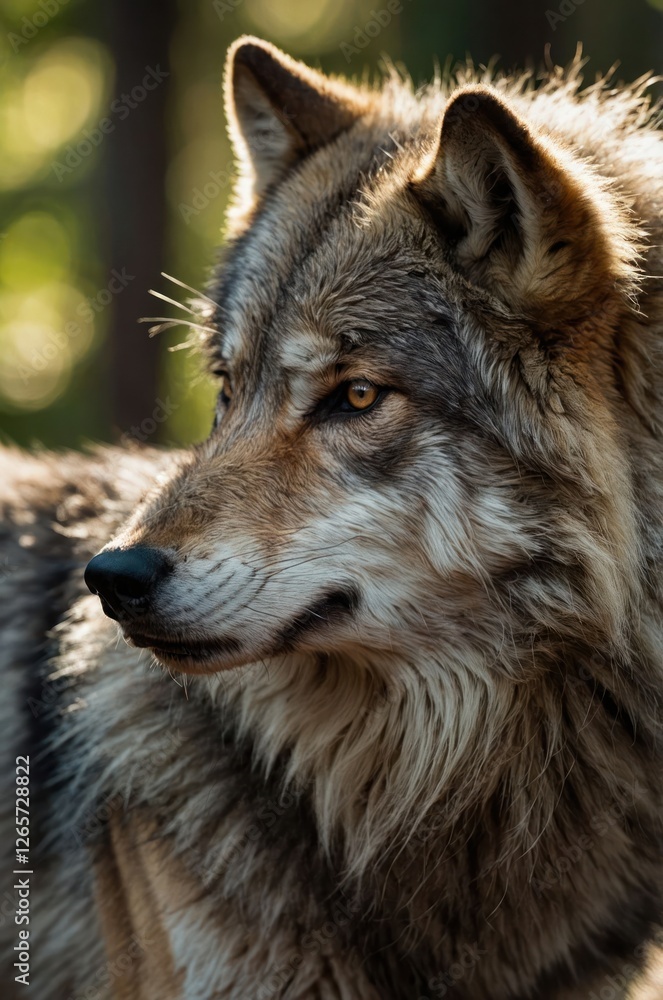 A close-up of a wolf showcasing its fur and expressive eyes in a natural setting. A close-up of a wolf showcasing its fur and expressive eyes in a natural setting.