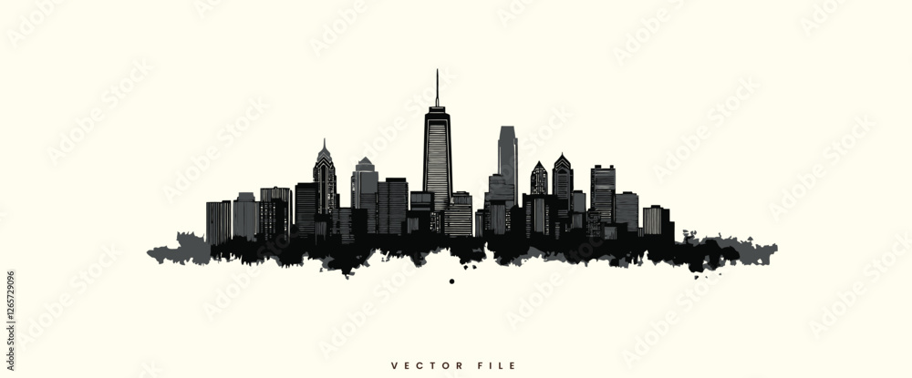 Obraz premium Vector Illustration of a City