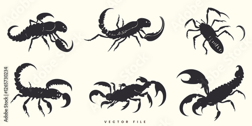 A vector collection of wild animal silhouettes