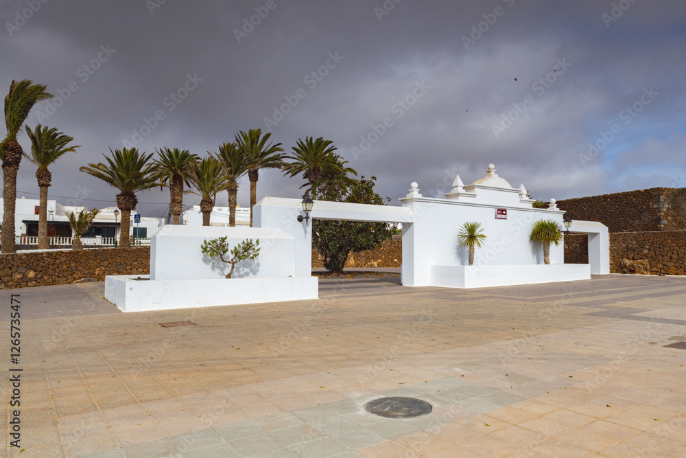 Fototapeta premium The open square in the town of Teguise.Lanzarote, Spain