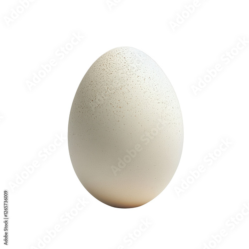 Ostrich egg centerpiece on Transparent background with smooth texture