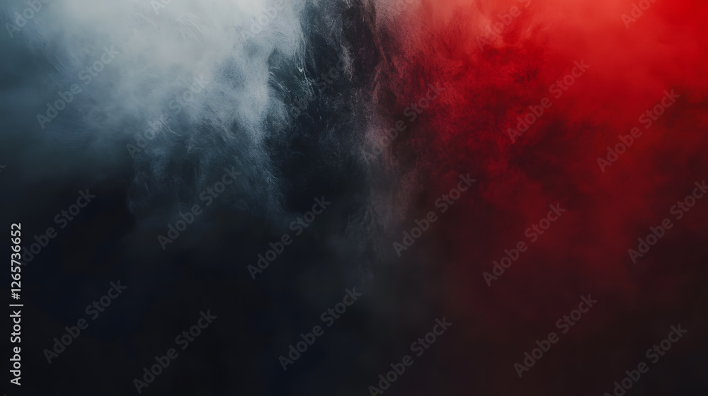 Fototapeta premium Dark, smoky red and black background with an ethereal fog-like effect.