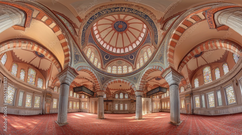 Fototapeta premium The Süleymaniye Mosque (Turkish: Süleymaniye Camii, Turkish pronunciation: [sylejˈmaːnije]) is an Ottoman imperial mosque located on the Third Hill of Istanbul, Turkey. The mosque was commissioned by 