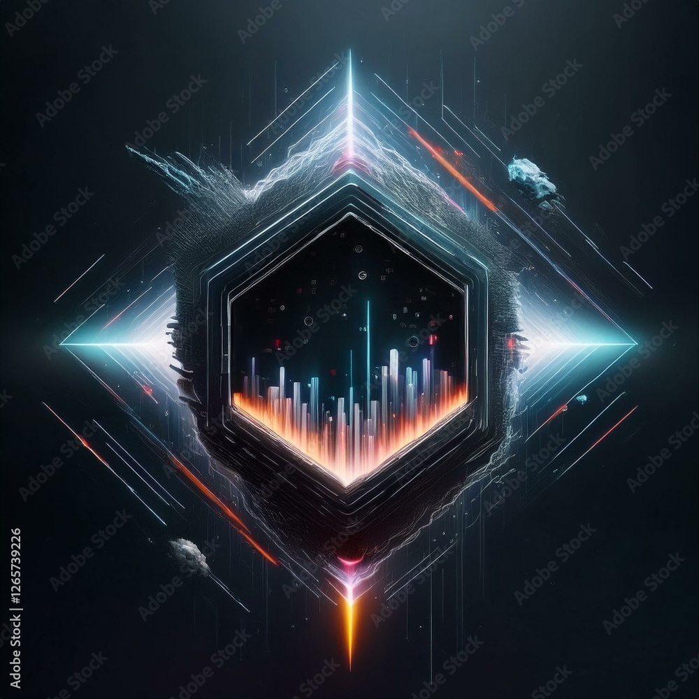 Fototapeta premium modern new logo or icon suitable as cover or banner 