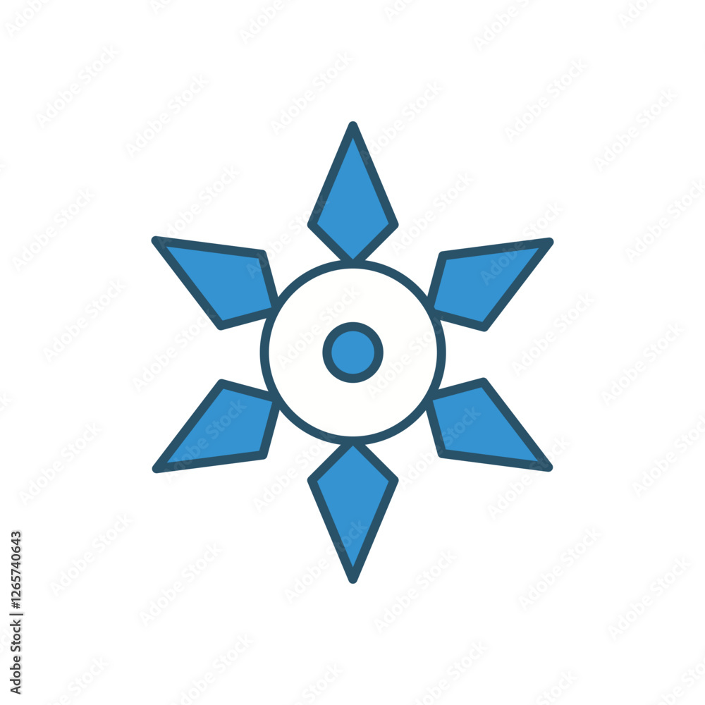 Shuriken vector icon stock illustration Shuriken vector icon stock illustration