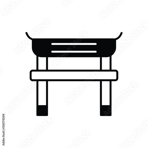 Torii  vector icon stock illustration