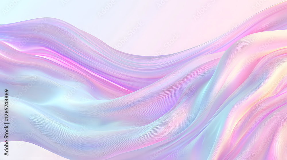Fototapeta premium Smooth pastel gradient flowing with soft light hues.