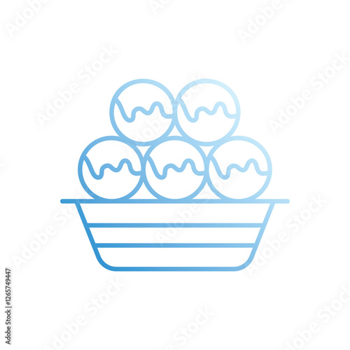 Takoyaki  vector icon stock illustration