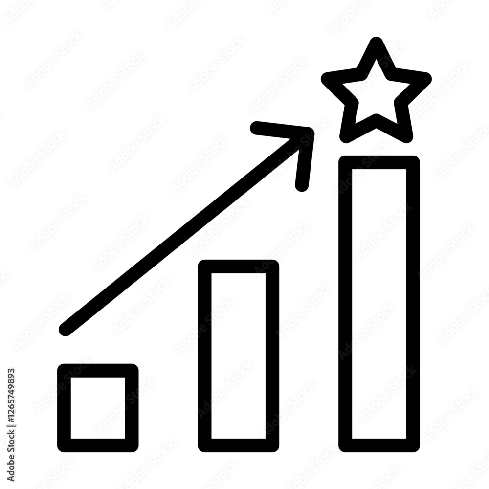Success Arrow Vector Line Icon Design Success Arrow Vector Line Icon Design