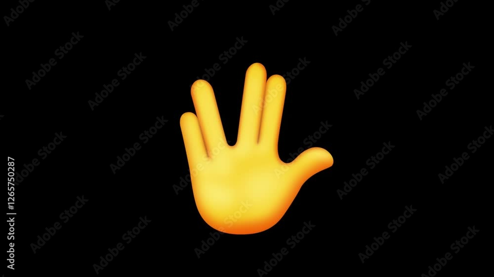 Vulcan Salute Emoji Animated Video | Spock Hand Gesture, Star Trek, Peace and Prosperity, Transparent Background, Alpha Channel Vulcan Salute Emoji Animated Video | Spock Hand Gesture, Star Trek, Peace and Prosperity, Transparent Background, Alpha Channel