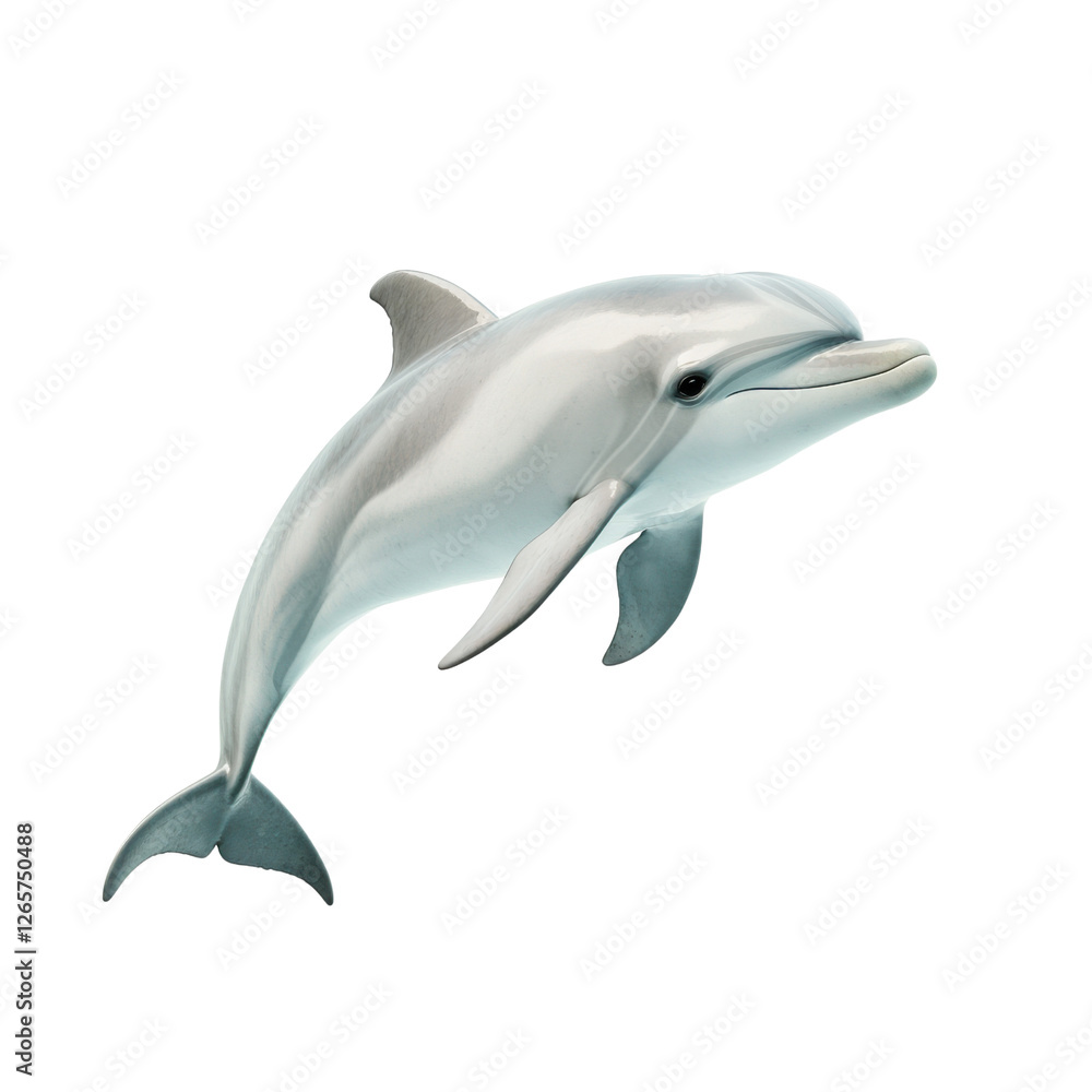 Playful dolphin calf in dynamic studio portrait Playful dolphin calf in dynamic studio portrait