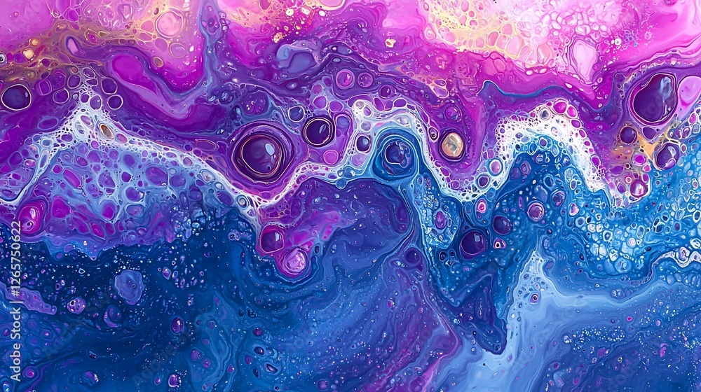 Fototapeta premium Abstract purple blue fluid art background texture