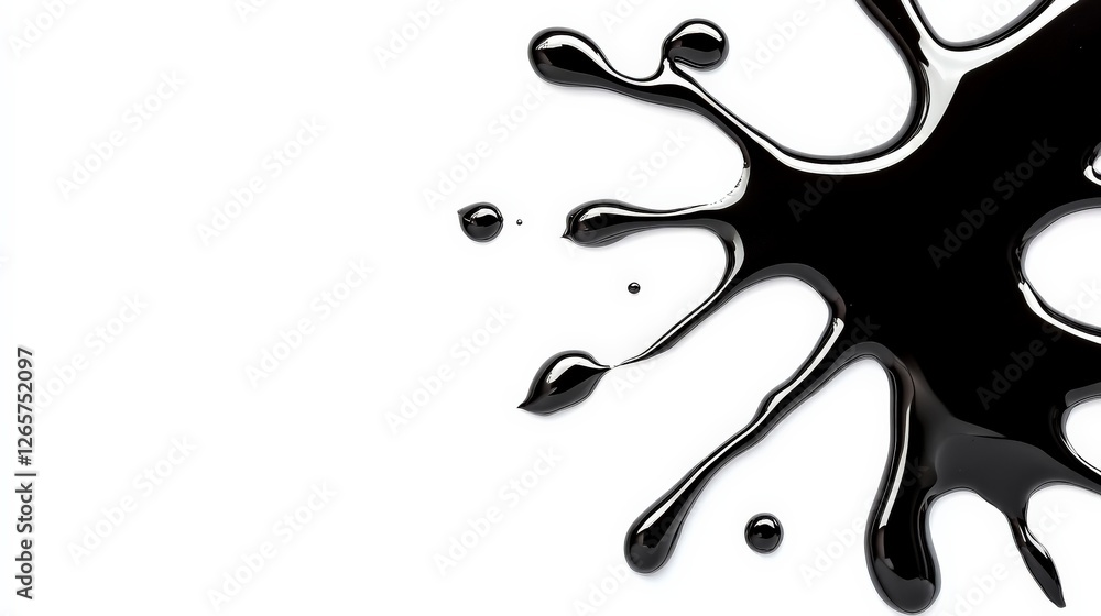 Monochrome Canvas with Swirling Black Ink Texture and Dots Design Monochrome Canvas with Swirling Black Ink Texture and Dots Design