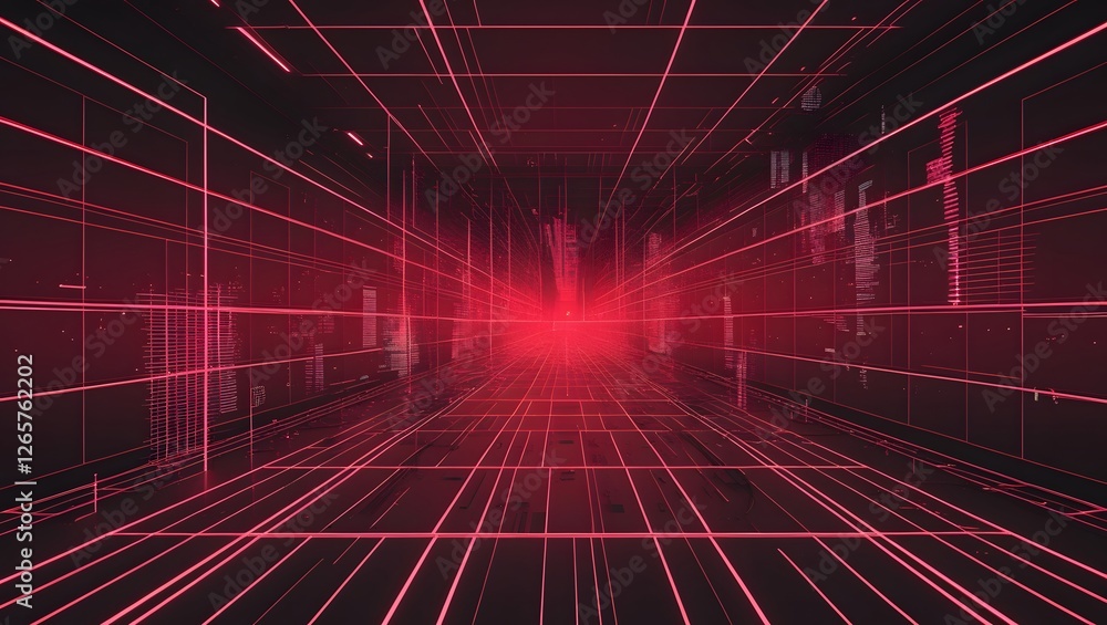 Futuristic cyberpunk background with glitch effects and neon grid
Futuristic cyberpunk background with glitch effects and neon grid