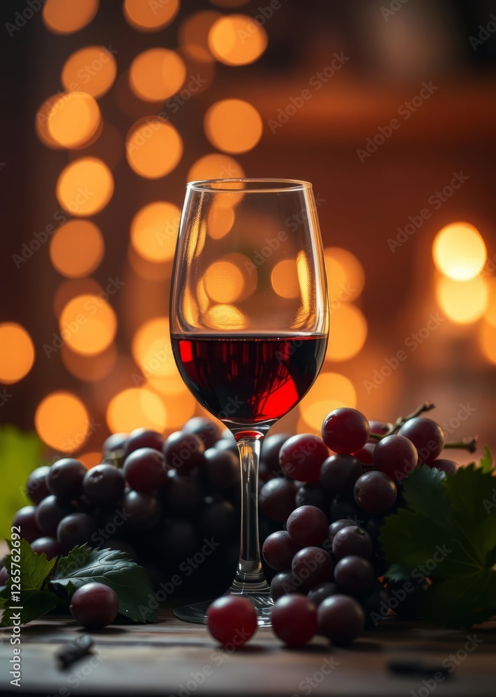 custom made wallpaper toronto digitalGlass of red wine sits elegantly beside fresh grapes creating warm and inviting atmosphere soft bokeh lights in background enhance cozy ambiance bokeh red bokeh abstract background glow design light t