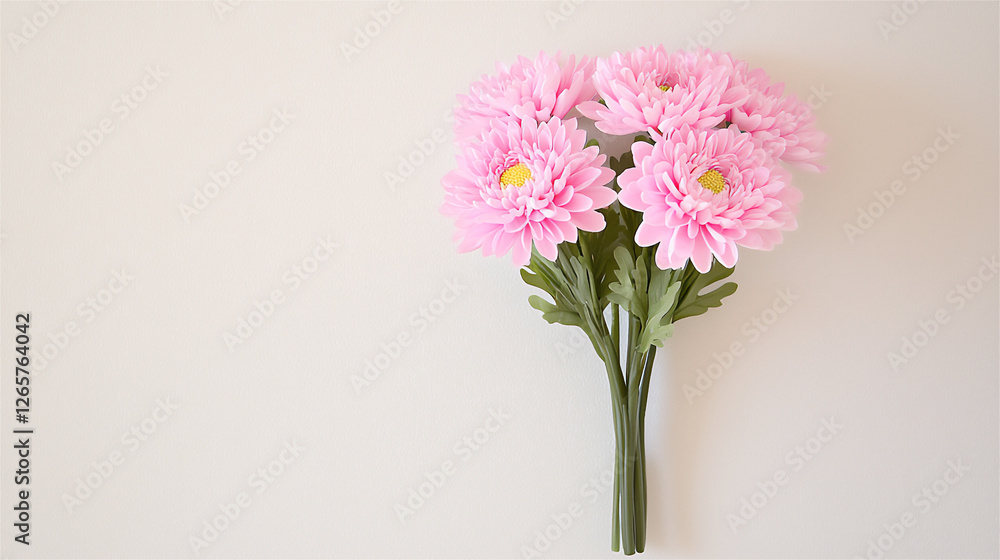 Fototapeta premium minimalist chrysanthemum bouquet
