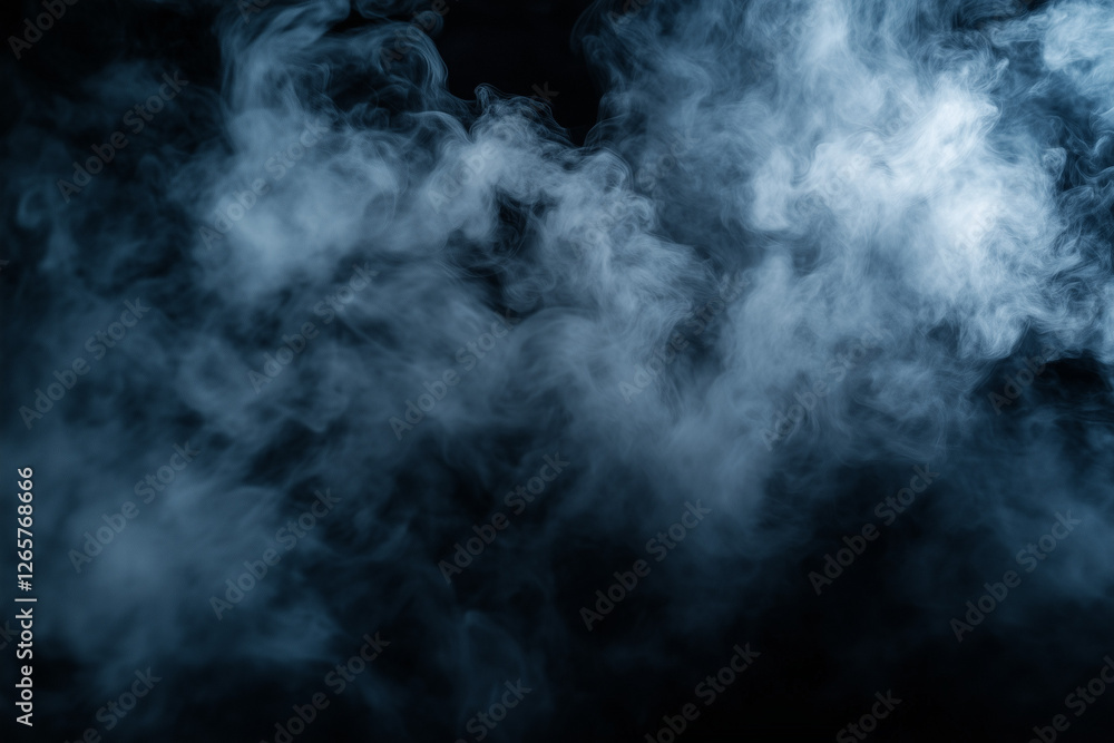 A stunning blue smoke background with soft, flowing clouds of mist, creating an ethereal and mysterious atmosphere. Ideal for use in designs related to fantasy, creativity, and abstract art A stunning blue smoke background with soft, flowing clouds of mist, creating an ethereal and mysterious atmosphere. Ideal for use in designs related to fantasy, creativity, and abstract art