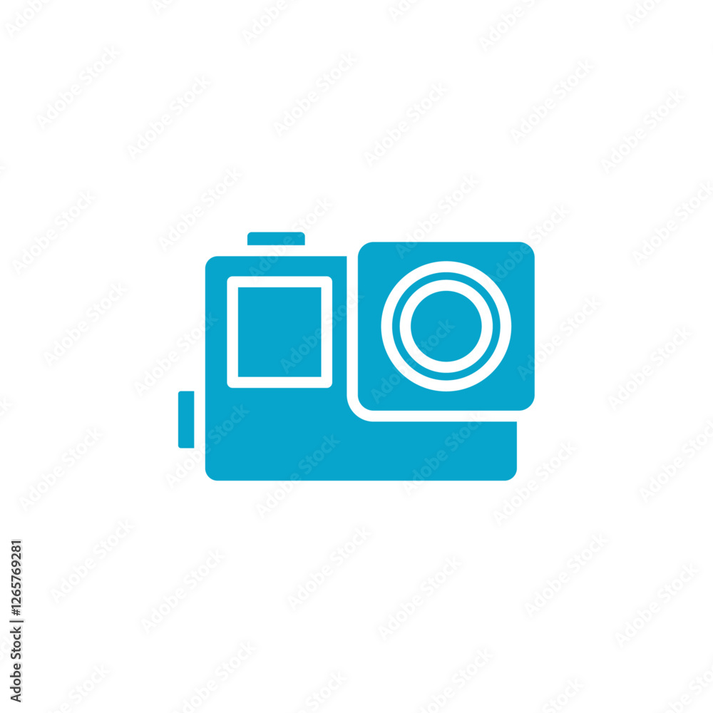 action camera icon Simple thin line stroke vector action camera icon Simple thin line stroke vector
