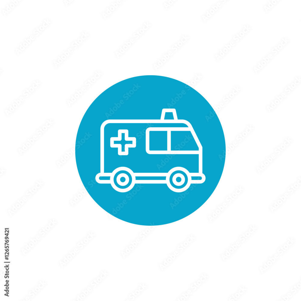 ambulance icon Simple thin line stroke vector ambulance icon Simple thin line stroke vector