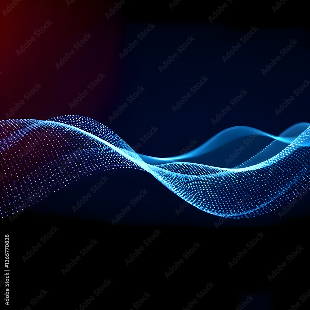 Abstract digital wave of particles. Futuristic point wave. Technology background Abstract digital wave of particles. Futuristic point wave. Technology background