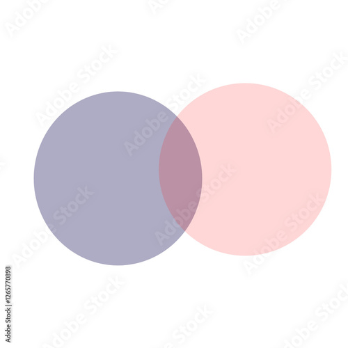 Obraz na plátně Two Over lapping colourful circles diagram art