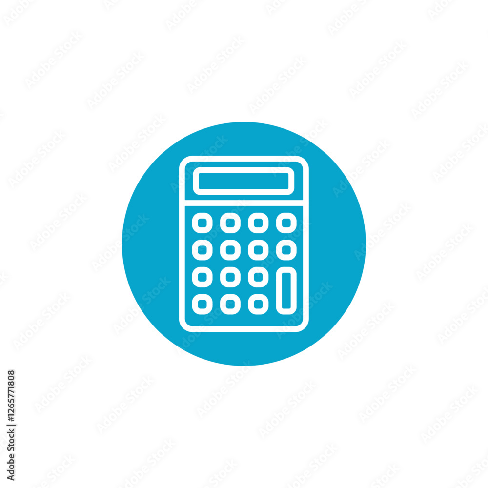 calculator icon Simple thin line stroke vector calculator icon Simple thin line stroke vector