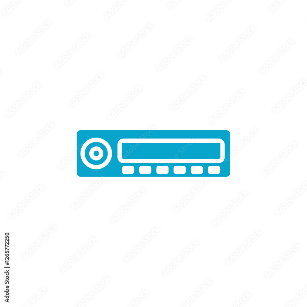 car player icon Simple thin line stroke vector