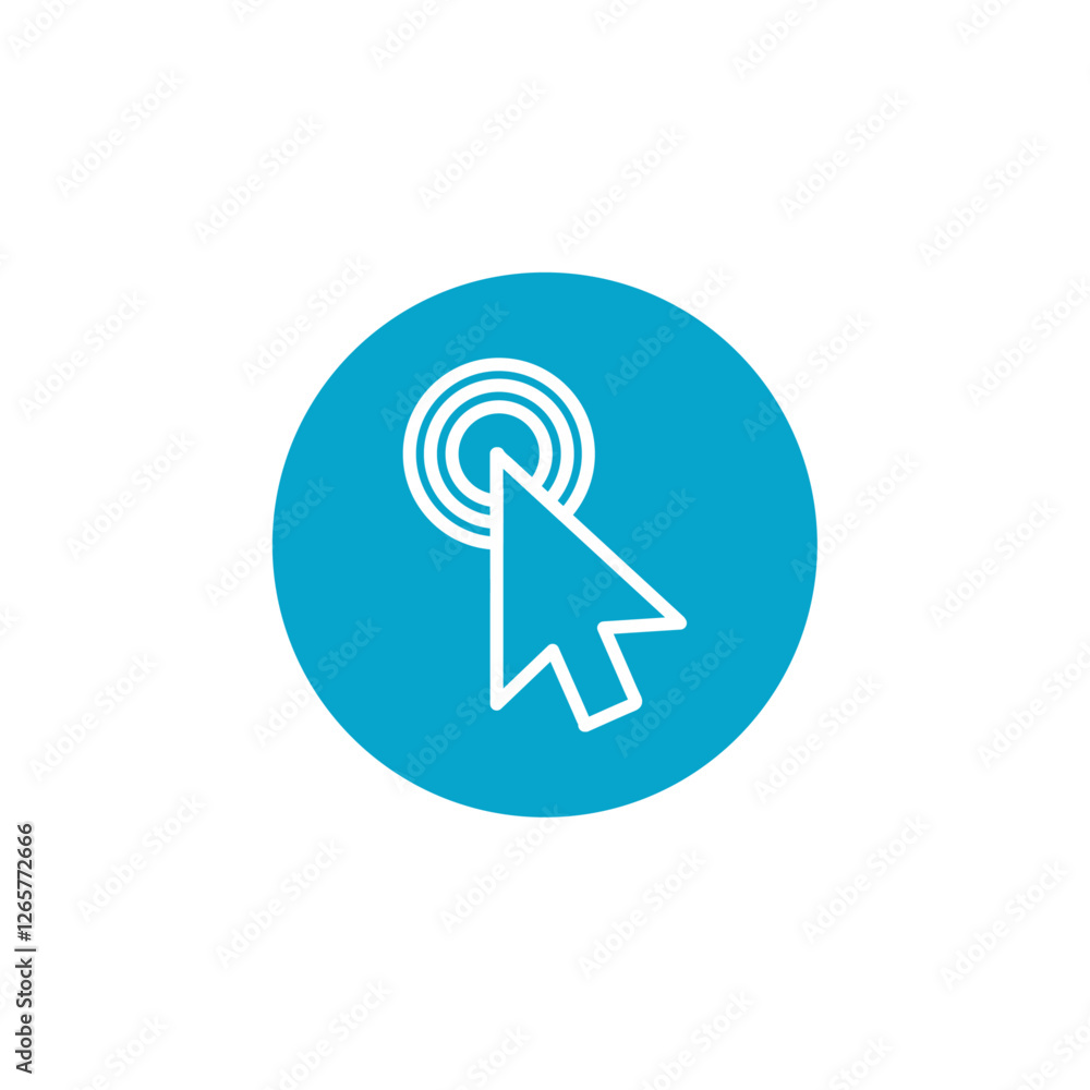 click icon Simple thin line stroke vector click icon Simple thin line stroke vector