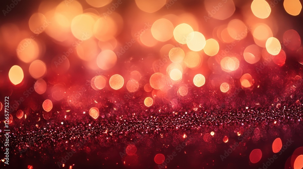 A vibrant close-up of glittering red and gold bokeh lights, creating a festive and celebratory mood, perfect for holiday themes. A vibrant close-up of glittering red and gold bokeh lights, creating a festive and celebratory mood, perfect for holiday themes.