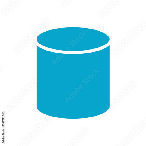 cylinder icon Simple thin line stroke vector