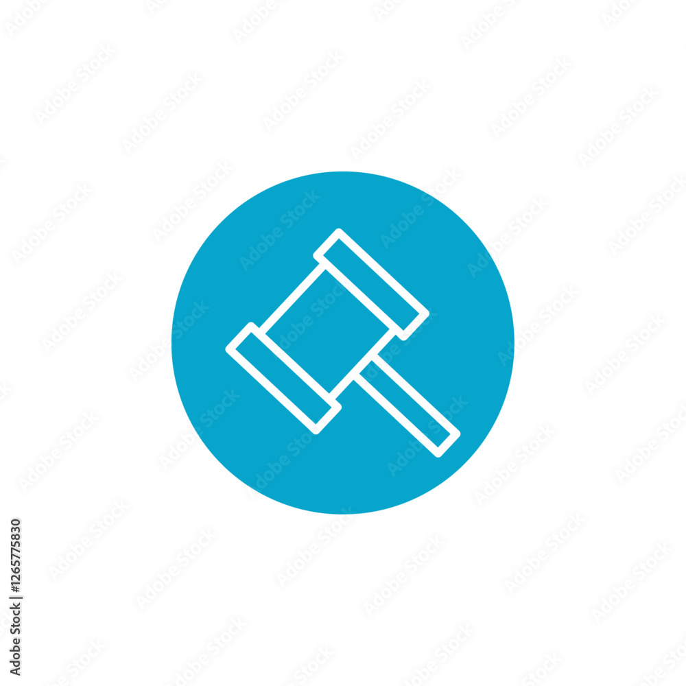judge hammer icon Simple thin line stroke vector judge hammer icon Simple thin line stroke vector