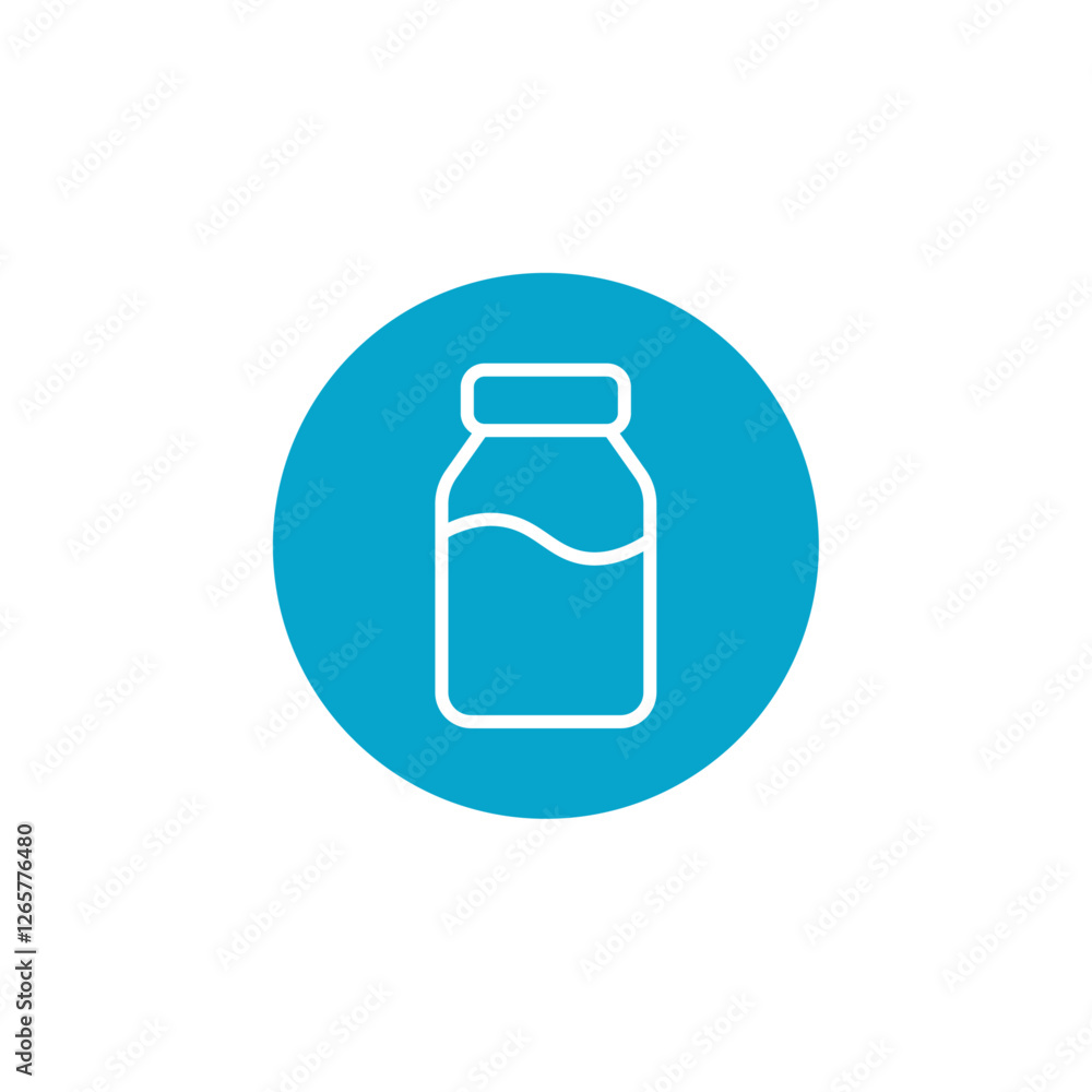 milk bottle icon Simple thin line stroke vector milk bottle icon Simple thin line stroke vector
