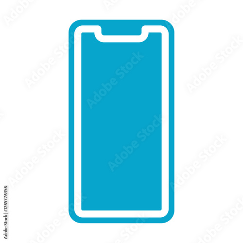mobile icon Simple thin line stroke vector