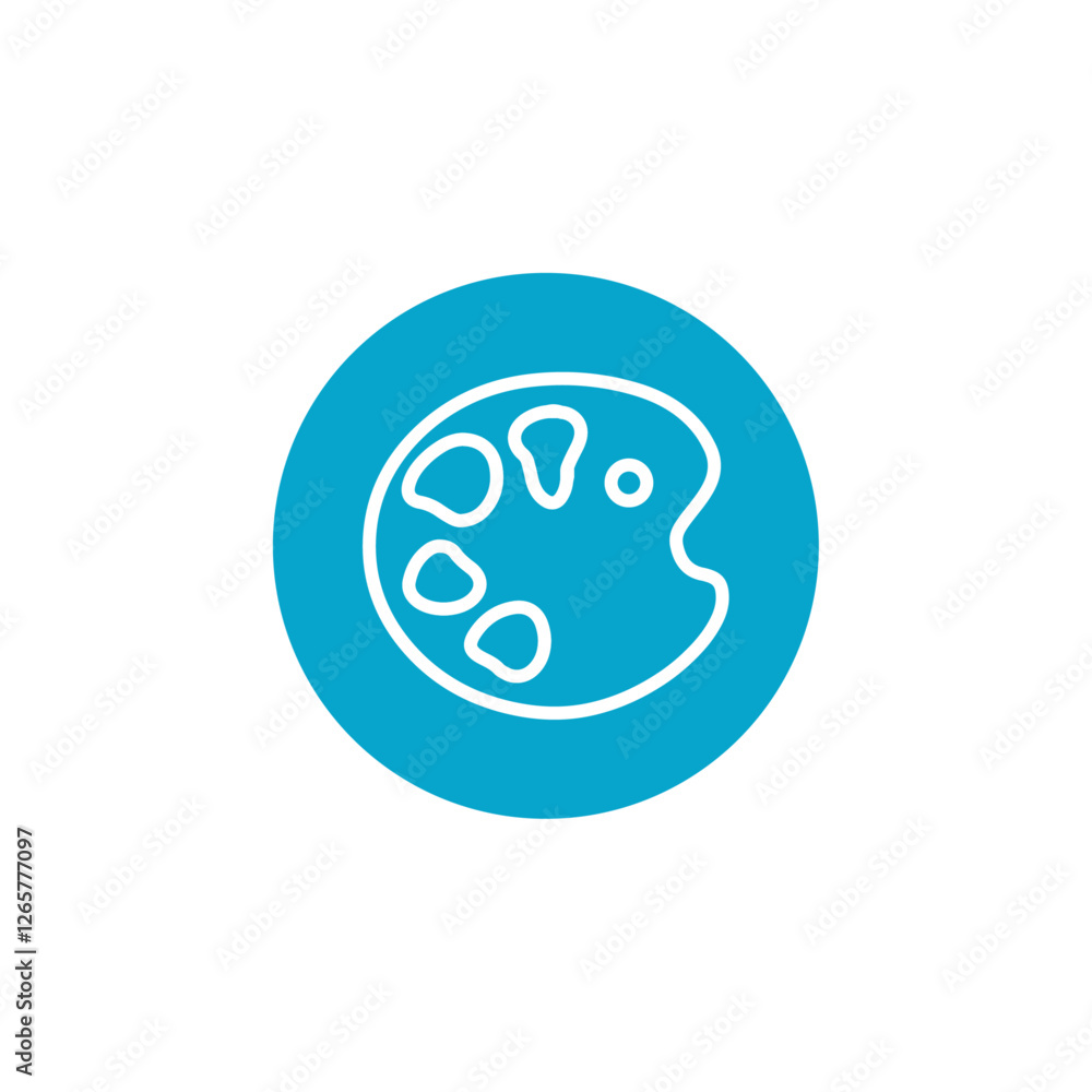 painting palette icon Simple thin line stroke vector painting palette icon Simple thin line stroke vector