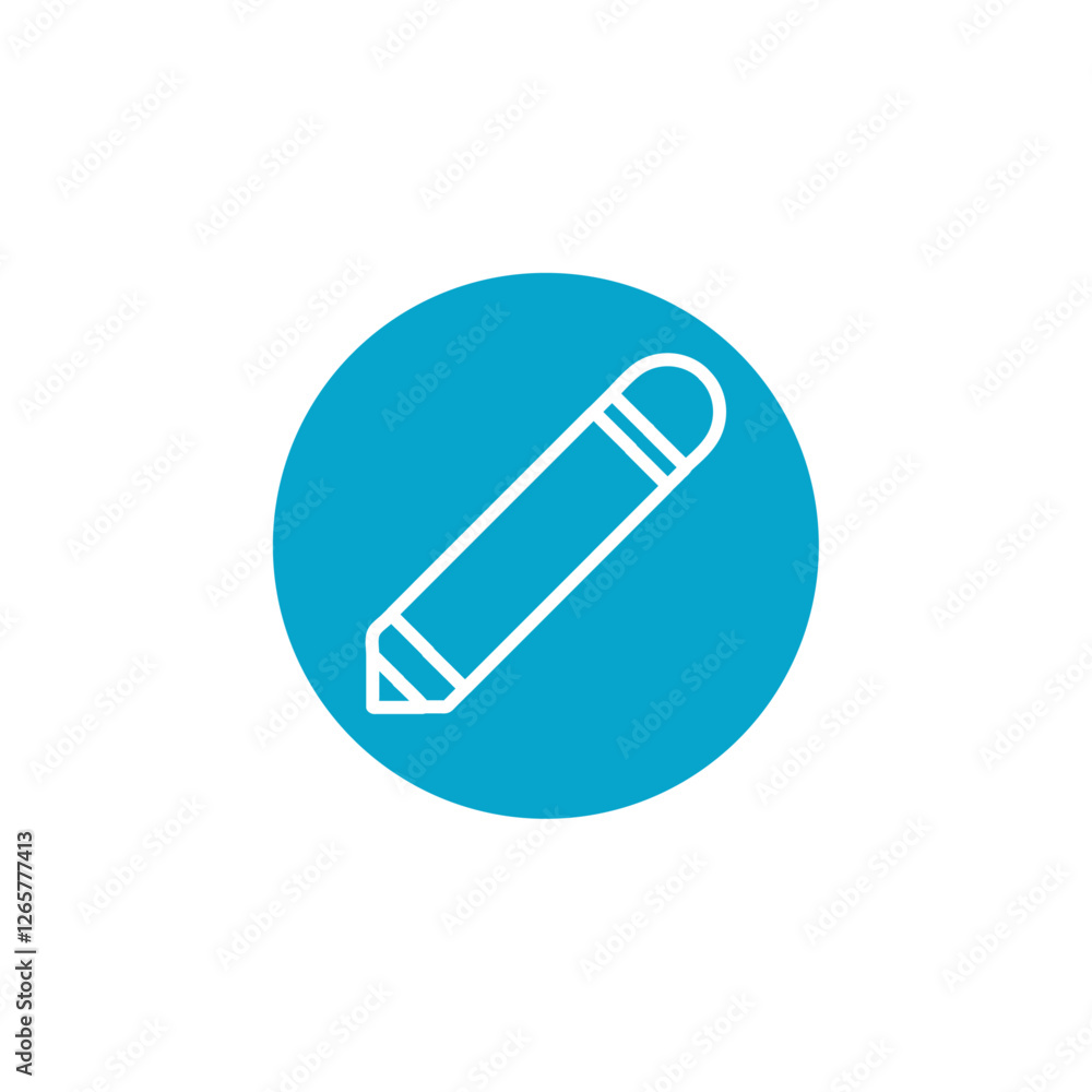 pencil icon Simple thin line stroke vector pencil icon Simple thin line stroke vector