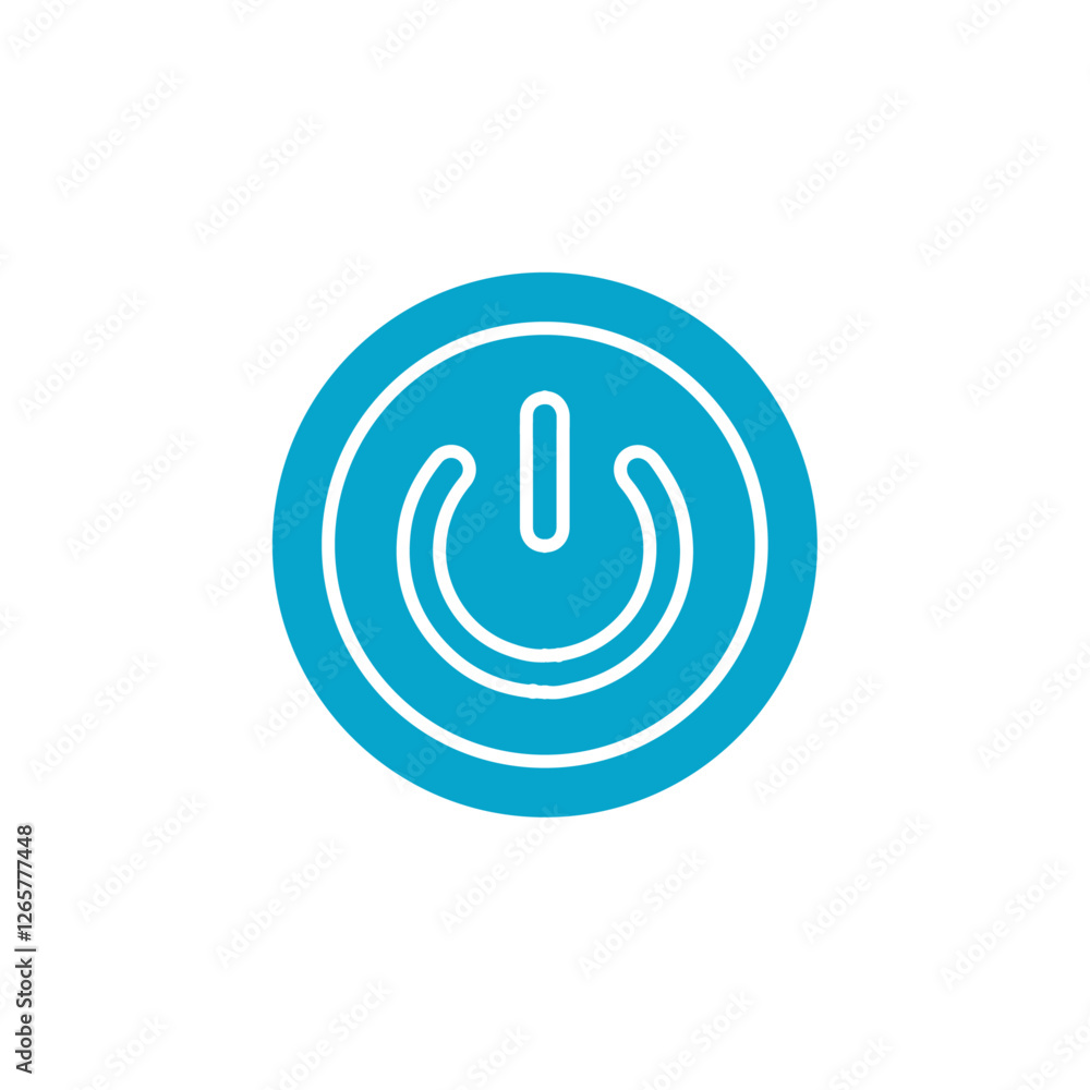 power button icon Simple thin line stroke vector power button icon Simple thin line stroke vector