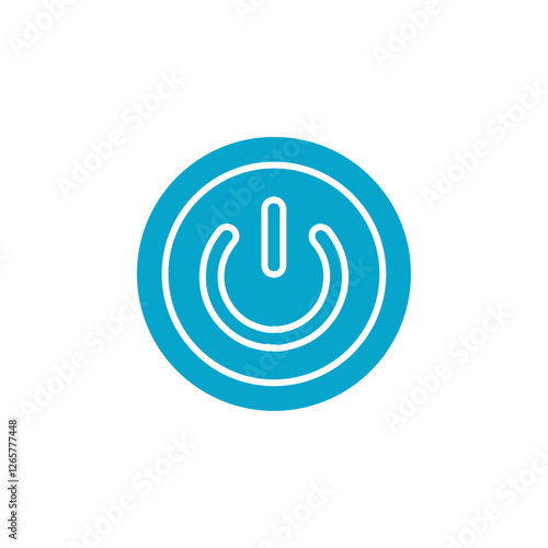 power button icon Simple thin line stroke vector
