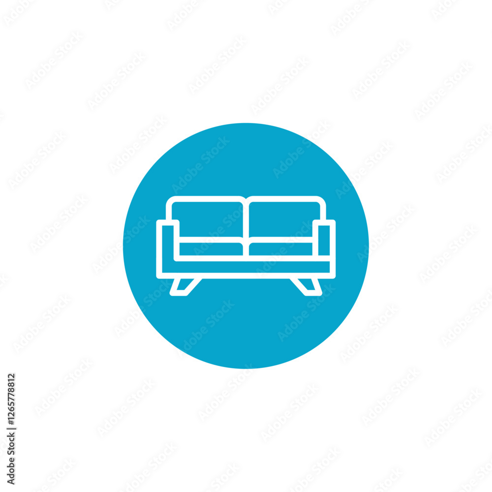 sofa icon Simple thin line stroke vector sofa icon Simple thin line stroke vector