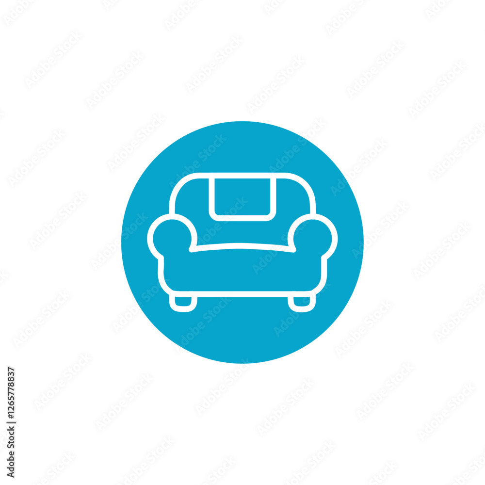 sofa icon Simple thin line stroke vector sofa icon Simple thin line stroke vector