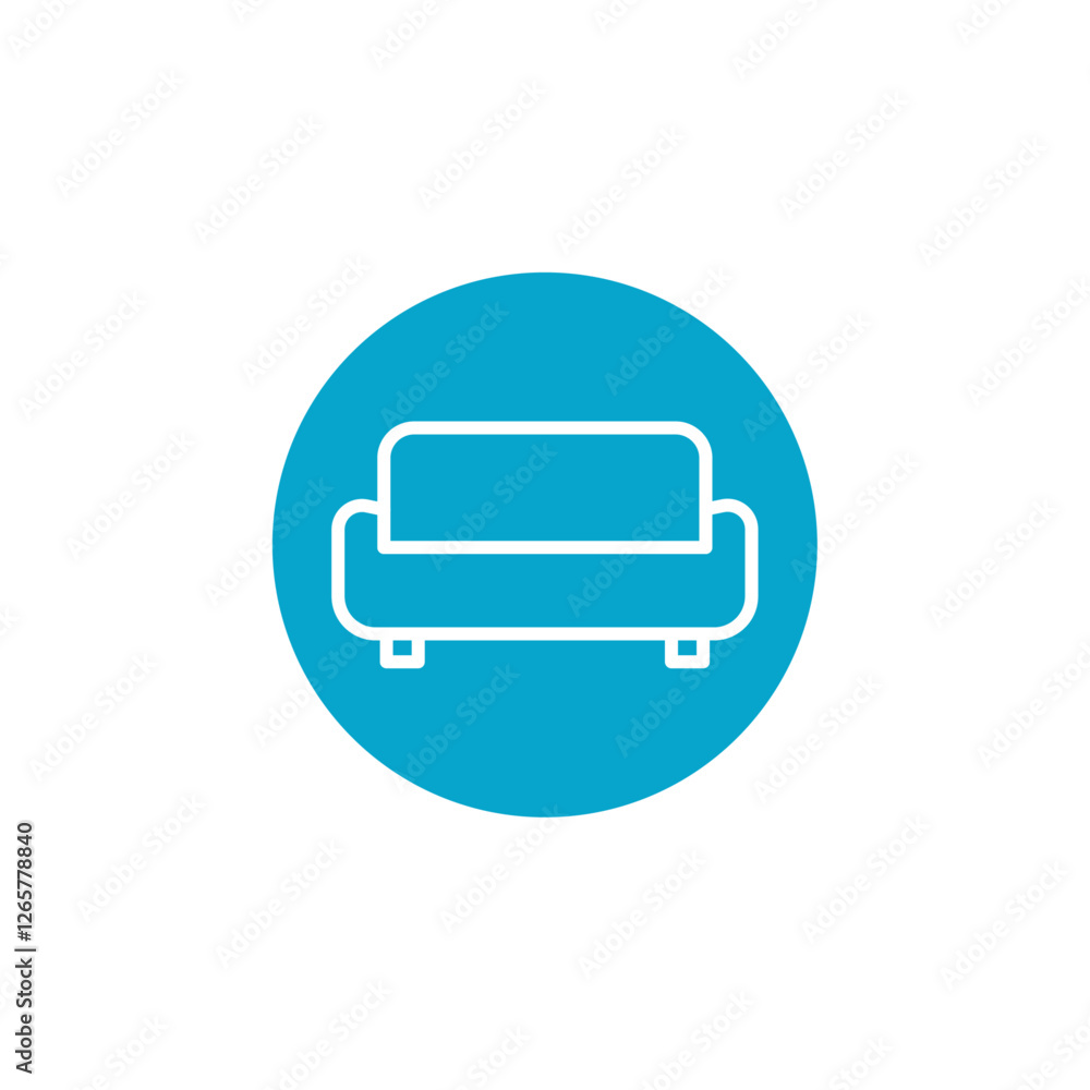 sofa icon Simple thin line stroke vector sofa icon Simple thin line stroke vector