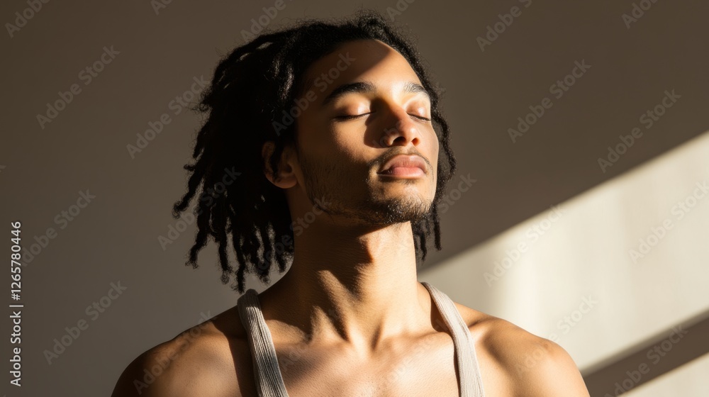 Serene individual in yoga pose, embodying inner peace and mindfulness. Serene individual in yoga pose, embodying inner peace and mindfulness.