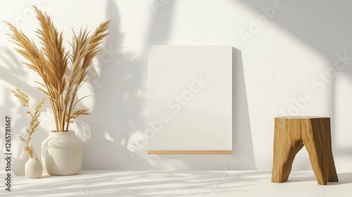 Wallpaper Mural Minimalist Home Decor Scene With Blank Poster Torontodigital.ca