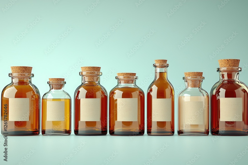 Trendy Glass Bottles with Essential Oils Trendy Glass Bottles with Essential Oils
