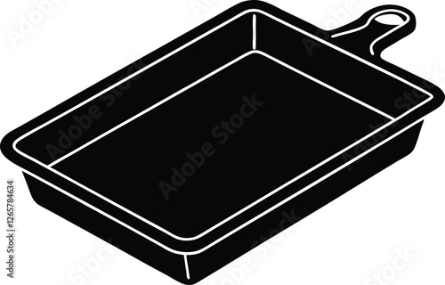 Baking sheet silhouette illustration