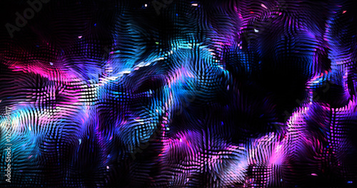 Colorful abstract texture created with Gradient flow and 3D structure imitate the movement of liquid or wind. Vibrant colors, volumetric waves and digital noise create a sense of depth and dynamics. I