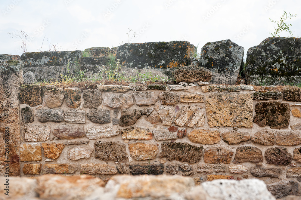 Ancient wall texture background with old bricks and stones Ancient wall texture background with old bricks and stones